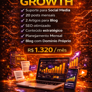 Plano Avançado Mensal, Inclui: 15 posts, 2 artigos blog, SEO básico, Planejamento mensal, consultoria rápida e aprovação do conteúdo