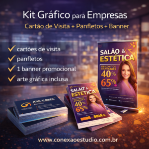 Kit Empresa Start – Cartões de Visita, Panfletos e Banner | Material Gráfico para Empresas